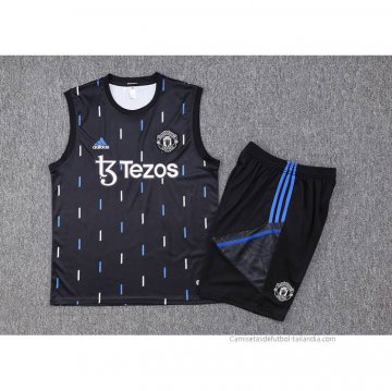 Chandal del Manchester United Sin Mangas 2023-2024 Negro
