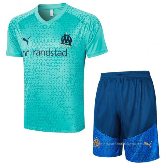 Chandal del Olympique Marsella Manga Corta 2023-2024 Verde - Pantalon Corto - Haga un click en la imagen para cerrar
