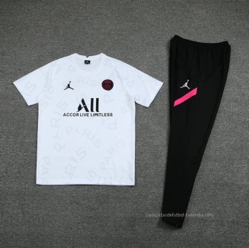 Chandal del Paris Saint-Germain Jordan Manga Corta 2021 Blanco