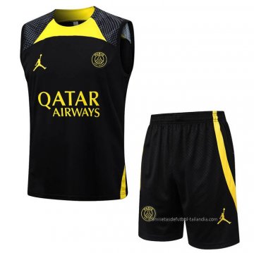 Chandal del Paris Saint-Germain Jordan Sin Mangas 2023-2024 Negro Chandal del Paris Saint-Germain Jordan Sin Mangas 2023-2024 Negro