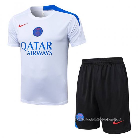 Chandal del Paris Saint-Germain Manga Corta 2025-2026 Blanco - Pantalon Corto - Haga un click en la imagen para cerrar
