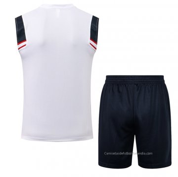 Chandal del Paris Saint-Germain Sin Mangas 2021-2022 Blanco