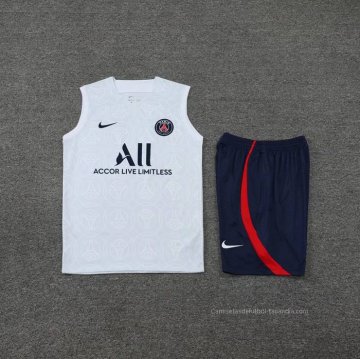 Chandal del Paris Saint-Germain Sin Mangas 2022-2023 Blanco