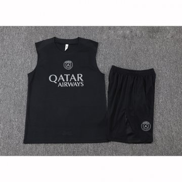 Chandal del Paris Saint-Germain Sin Mangas 2025-2026 Negro