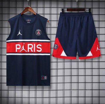 Chandal del Paris Saint-Germain Sin Mangas 2022-2023 Azul y Rojo