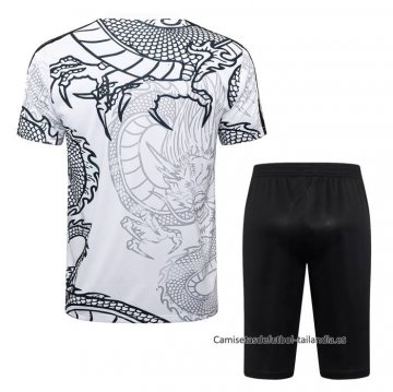 Chandal del Real Madrid Dragon Manga Corta 2024-2025 Blanco - Pantalon Corto