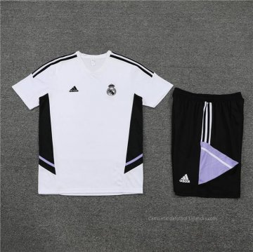 Chandal del Real Madrid Manga Corta 2022-2023 Blanco - Pantalon Corto