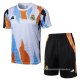 Chandal del Real Madrid Manga Corta 2024-2025 Blanco y Amarillo - Pantalon Corto