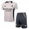 Chandal del Real Madrid Manga Corta 2024-2025 Rosa Claro - Pantalon Corto