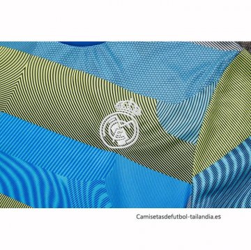 Chandal del Real Madrid Manga Corta 2025-2026 Azul Verde - Pantalon Corto
