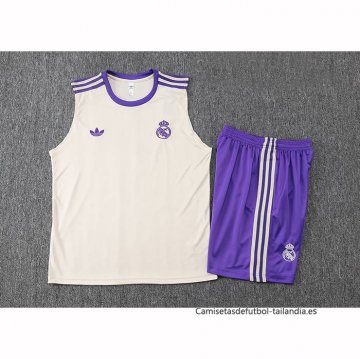 Chandal del Real Madrid Sin Mangas 2025-2026 Amarillo