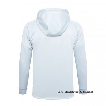 Chaqueta con Capucha del Barcelona 2023-2024 Blanco