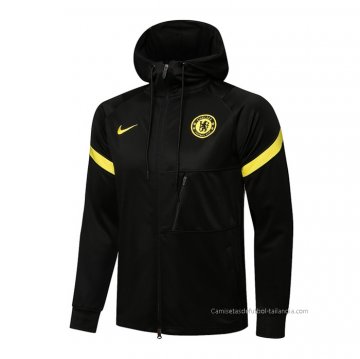 Chaqueta con Capucha del Chelsea 2021-2022 Negro Chaqueta con Capucha del Chelsea 2021-2022 Negro