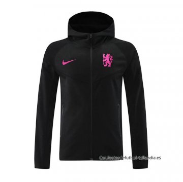 Chaqueta con Capucha del Chelsea 2024-2025 Negro Chaqueta con Capucha del Chelsea 2024-2025 Negro