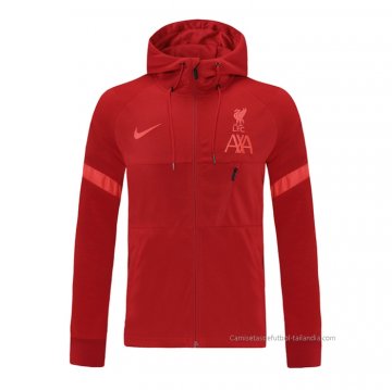 Chaqueta con Capucha del Liverpool 2021-2022 Rojo Chaqueta con Capucha del Liverpool 2021-2022 Rojo