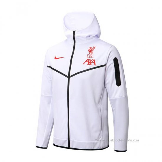 Chaqueta con Capucha del Liverpool 2022-2023 Blanco - Haga un click en la imagen para cerrar