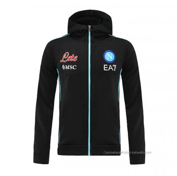 Chaqueta con Capucha del Napoli 2022-2023 Negro Chaqueta con Capucha del Napoli 2022-2023 Negro