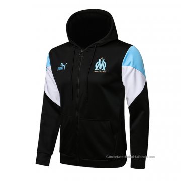 Chaqueta con Capucha del Olympique Marsella 2021-2022 Negro Chaqueta con Capucha del Olympique Marsella 2021-2022 Negro
