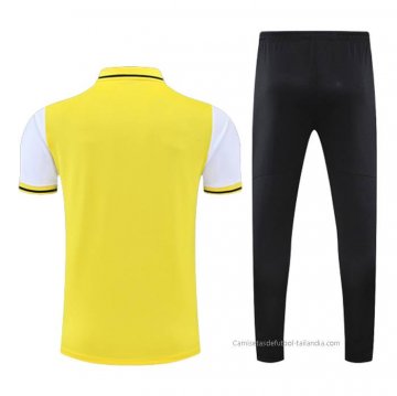 Conjunto Polo del Borussia Dortmund 2022-2023 Amarillo y Blanco