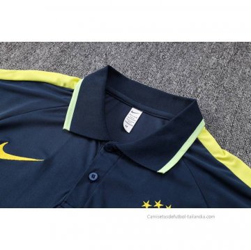 Conjunto Polo del Brasil 2022-2023 Azul Oscuro