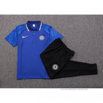 Conjunto Polo del Chelsea 2022-2023 Azul