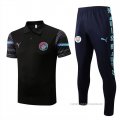 Conjunto Polo del Manchester City 2022-2023 Negro