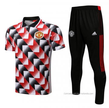 Conjunto Polo del Manchester United 2022-2023 Negro y Rojo Conjunto Polo del Manchester United 2022-2023 Negro y Rojo