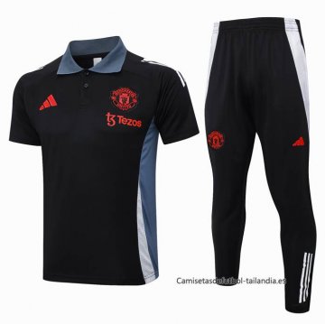 Conjunto Polo del Manchester United 2024-2025 Negro Conjunto Polo del Manchester United 2024-2025 Negro