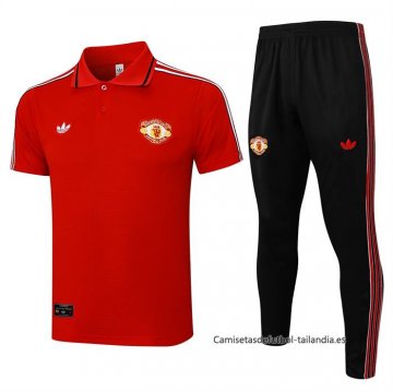 Conjunto Polo del Manchester United 2025-2026 Rojo Conjunto Polo del Manchester United 2025-2026 Rojo