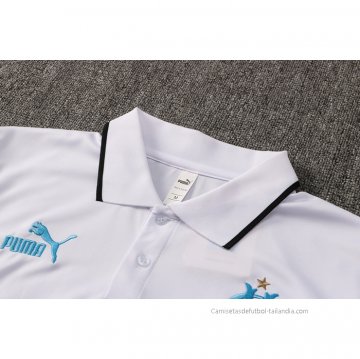 Conjunto Polo del Olympique Marsella 2021-2022 Blanco