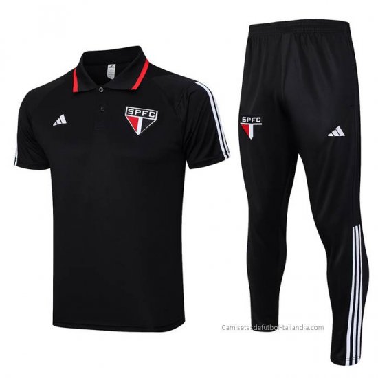 Conjunto Polo del Sao Paulo 2023-2024 Negro - Haga un click en la imagen para cerrar