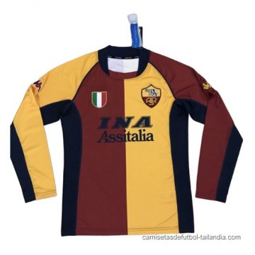 1ª Camiseta Roma Manga Larga Retro 2001-2002 1ª Camiseta Roma Manga Larga Retro 2001-2002