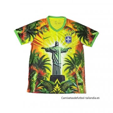 Tailandia Camiseta Brasil Jesus 2025-2026 Amarillo Verde Tailandia Camiseta Brasil Jesus 2025-2026 Amarillo Verde