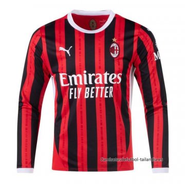 1ª Camiseta AC Milan Manga Larga 2024-2025 1ª Camiseta AC Milan Manga Larga 2024-2025