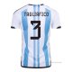 1ª Camiseta Argentina Jugador Tagliafico 2022