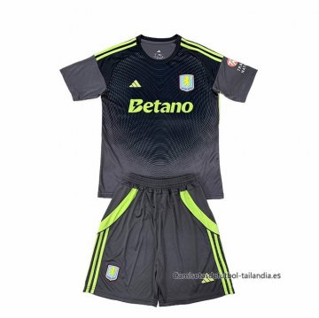 Camiseta Aston Villa Portero Nino 2025-2026 Negro Camiseta Aston Villa Portero Nino 2025-2026 Negro