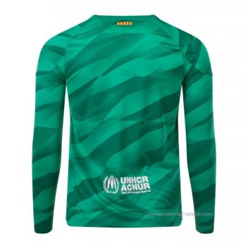 Camiseta Barcelona Portero Manga Larga 2023-2024 Verde