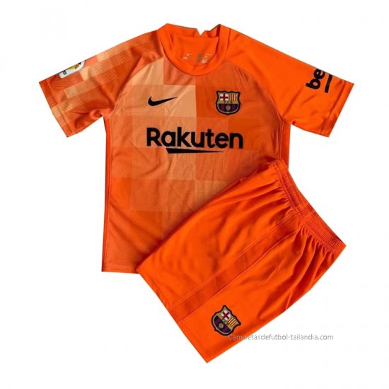 Camiseta Barcelona Portero Nino 2021-2022 Naranja - Haga un click en la imagen para cerrar