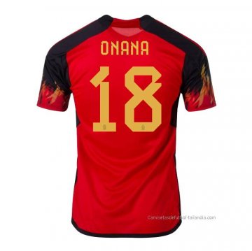 1ª Camiseta Belgica Jugador Onana 2022 1ª Camiseta Belgica Jugador Onana 2022