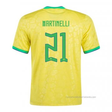 1ª Camiseta Brasil Jugador Martinelli 2022 1ª Camiseta Brasil Jugador Martinelli 2022