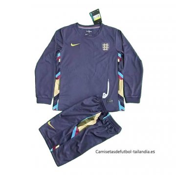 2ª Camiseta Inglaterra Manga Larga Nino 2024 2ª Camiseta Inglaterra Manga Larga Nino 2024