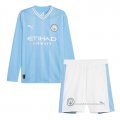1ª Camiseta Manchester City Manga Larga Nino 2023-2024