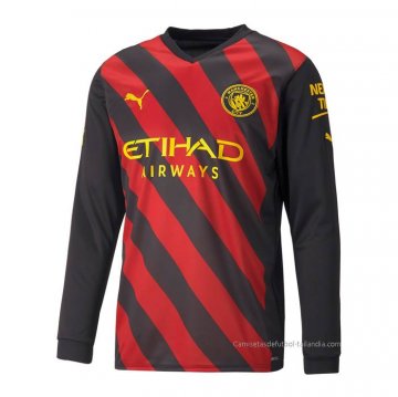 2ª Camiseta Manchester City Manga Larga 2022-2023 2ª Camiseta Manchester City Manga Larga 2022-2023