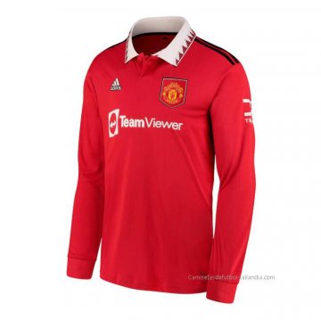 1ª Camiseta Manchester United Manga Larga 2022-2023 1ª Camiseta Manchester United Manga Larga 2022-2023
