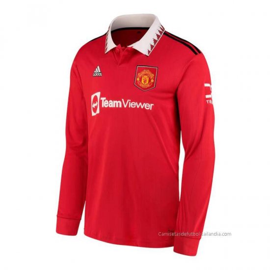 1ª Camiseta Manchester United Manga Larga 2022-2023 - Haga un click en la imagen para cerrar