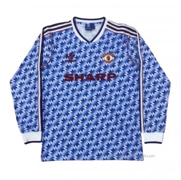 2ª Camiseta Manchester United Manga Larga Retro 1990-1992 2ª Camiseta Manchester United Manga Larga Retro 1990-1992