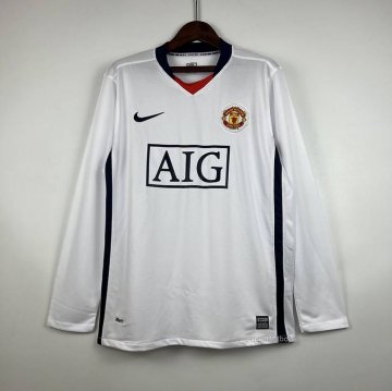 2ª Camiseta Manchester United Manga Larga Retro 2008-2009 2ª Camiseta Manchester United Manga Larga Retro 2008-2009