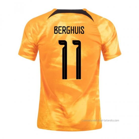 1ª Camiseta Paises Bajos Jugador Berghuis 2022 - Haga un click en la imagen para cerrar