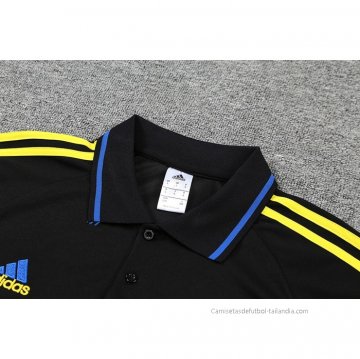 Camiseta Polo del Manchester United 2022-2023 Negro y Azul