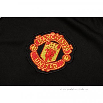 Camiseta Polo del Manchester United UCL 2021-2022 Negro